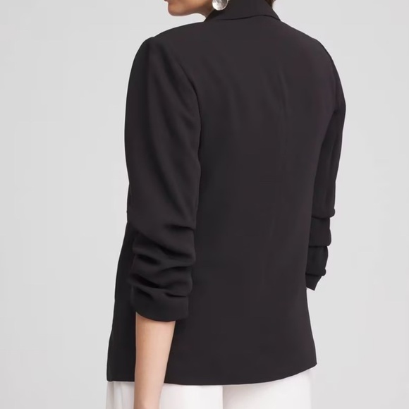 Chico Black Open-Front Sz 3 Blazer (16/18-XL) MSRP $169 Career wear Work Jacket - Picture 11 of 11